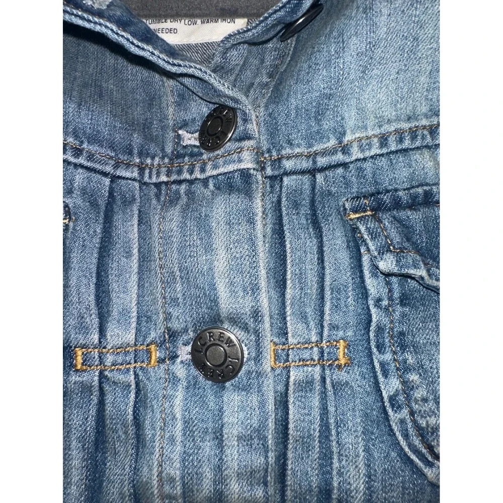 J. Crew Womens Classic Denim Jacket Medium Wash Blue‎ Cotton XS